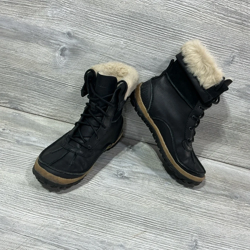 Merrell Tremblant Mid Polar Waterproof Boots J00940 Black Lace Up Women's 6.5